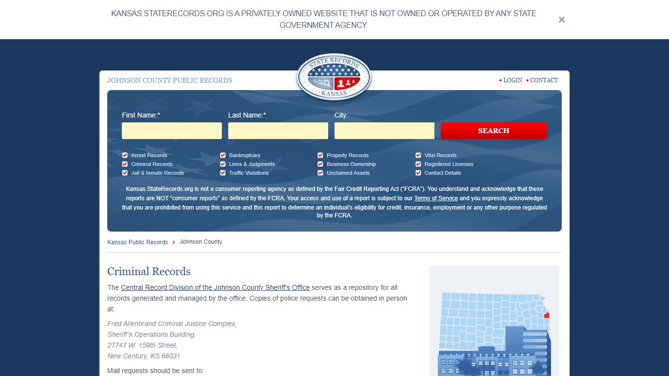 JOHNSON COUNTY PUBLIC RECORDS - Kansas State Records