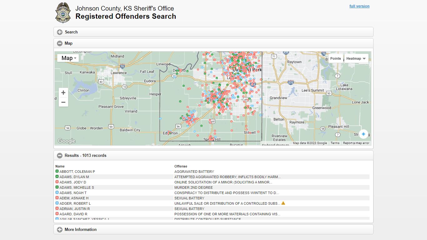 Registered Offenders - Johnson County, KS - AIMS